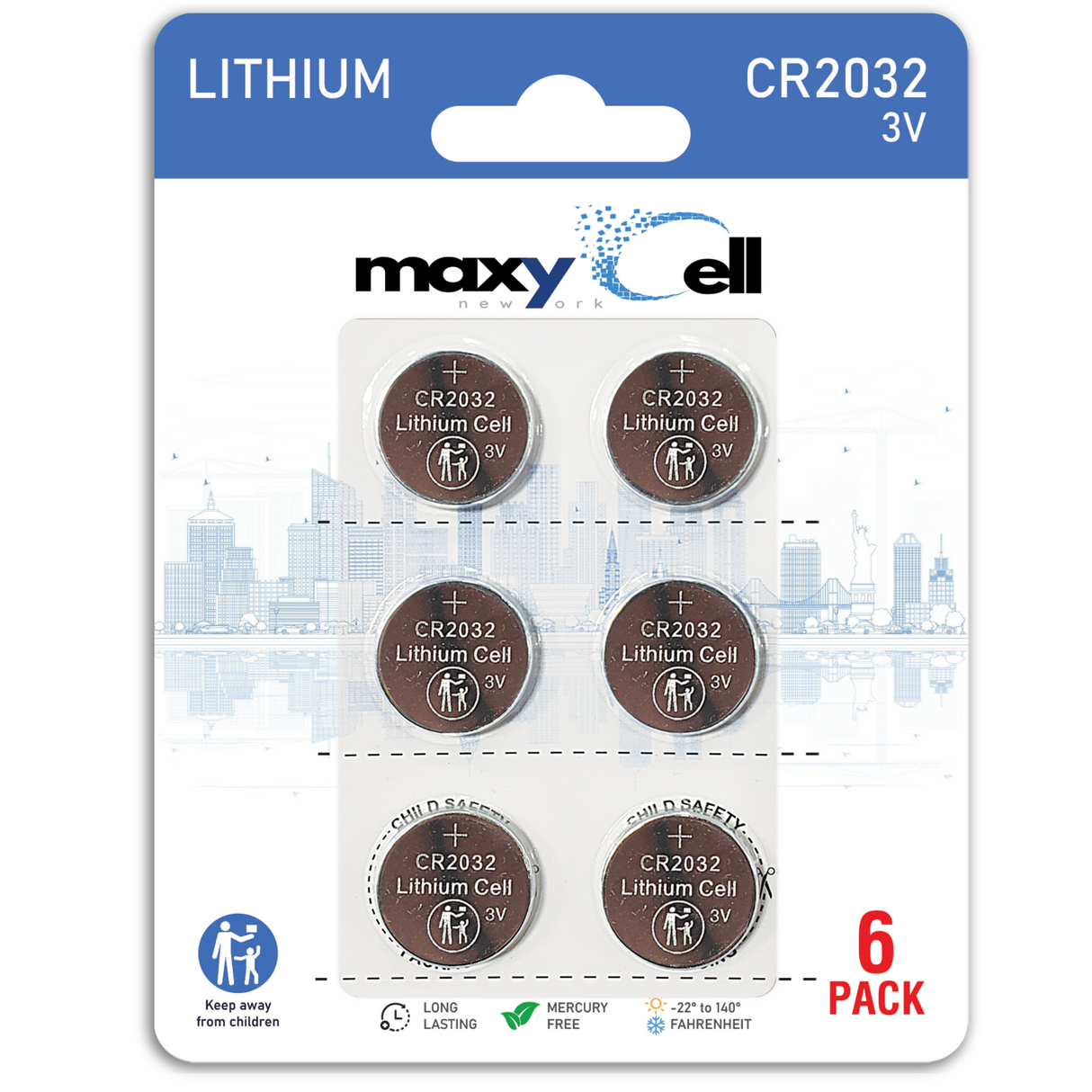 MaxyCell CR2032 Lithium Coin Cell Battery 3V - Long-Lasting, Reliable Power for Watches, Key Fobs, Fitness Trackers, Remotes & Compatible with AirTag - Leak-Proof Design
