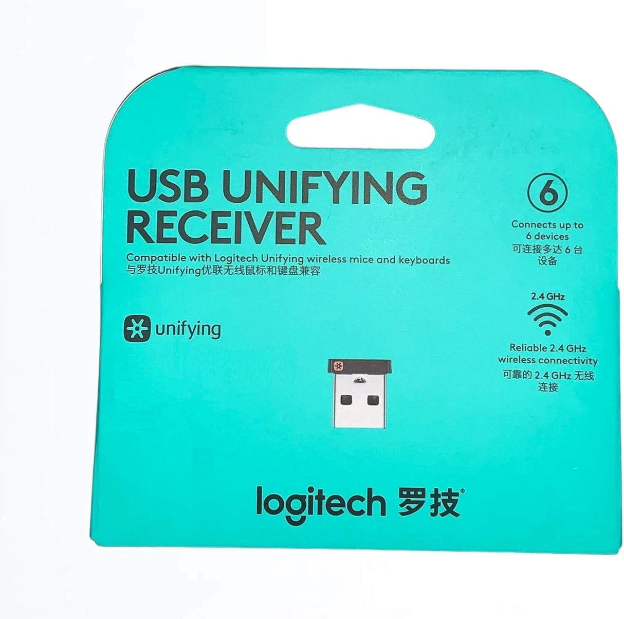 Logitech USB Unifying Receiver 2.4 GHz Wireless Dongle Connect Up To 6 Devices™