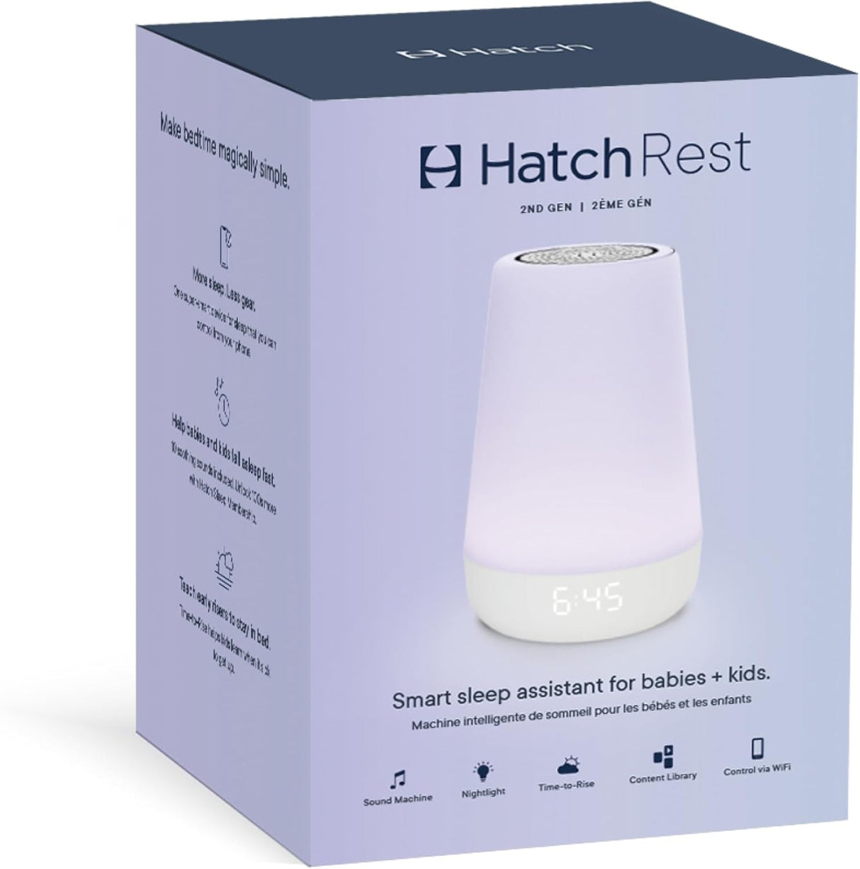 Hatch Rest Baby Sound Machine, Night Light | 2nd Gen | Registry Essential, Sleep Trainer (HBREST2)™™