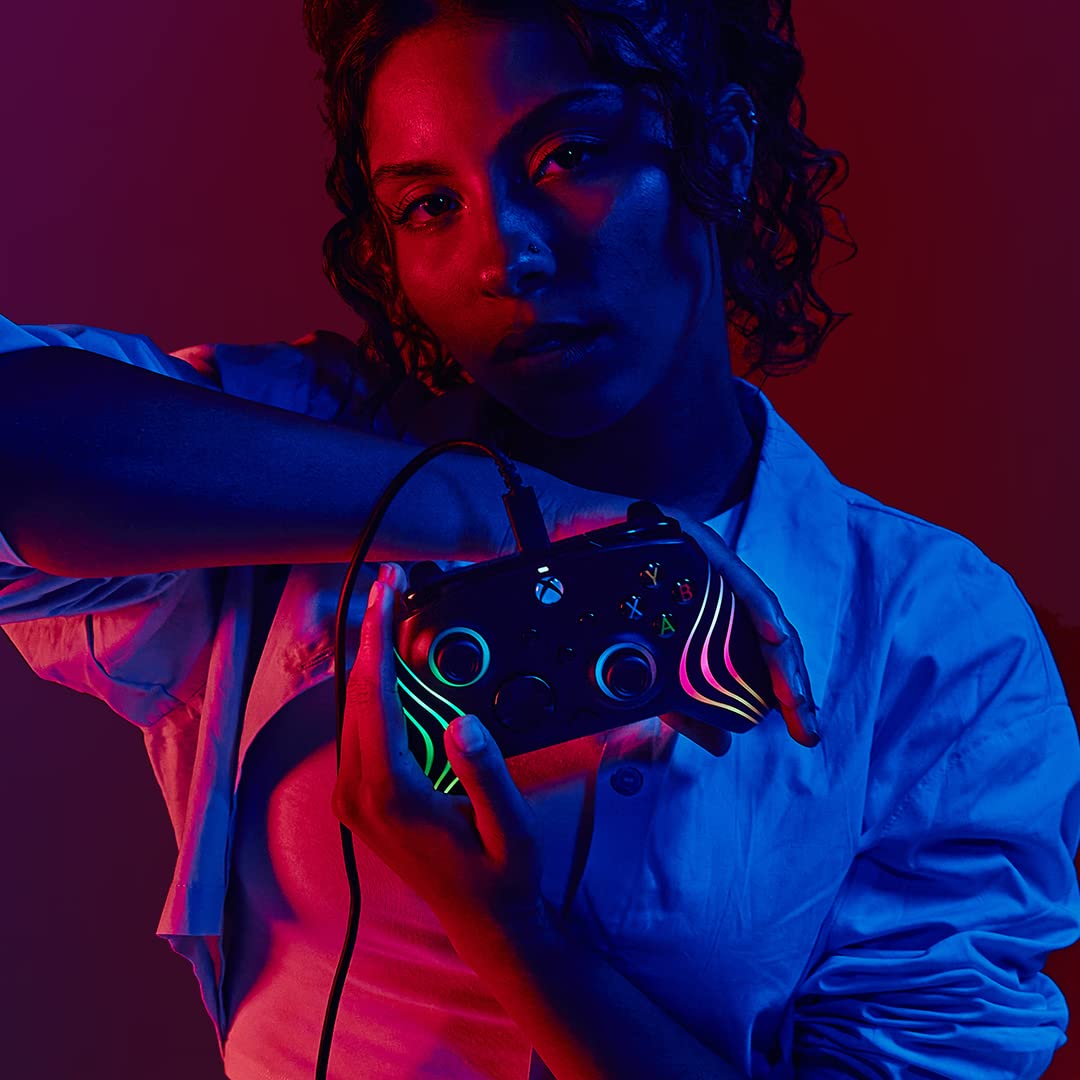 PDP Afterglow Wave LED WIRED Controller for Xbox Series X|S - Black (049-024)™