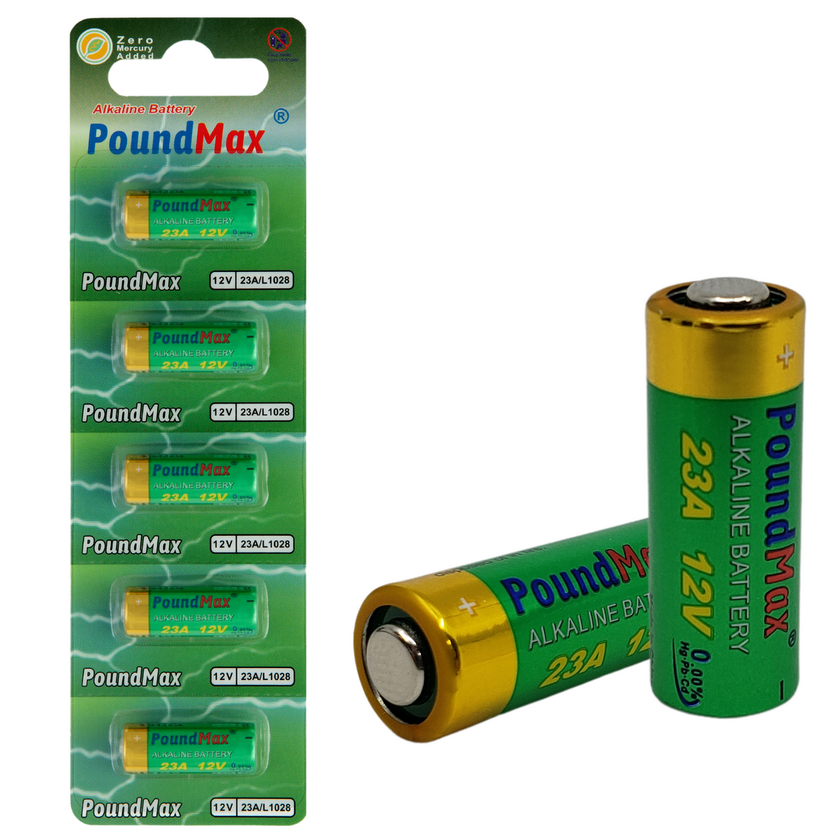 PoundMax 23A / L1028 Batteries 12v Alkaline Battery Combo Pack