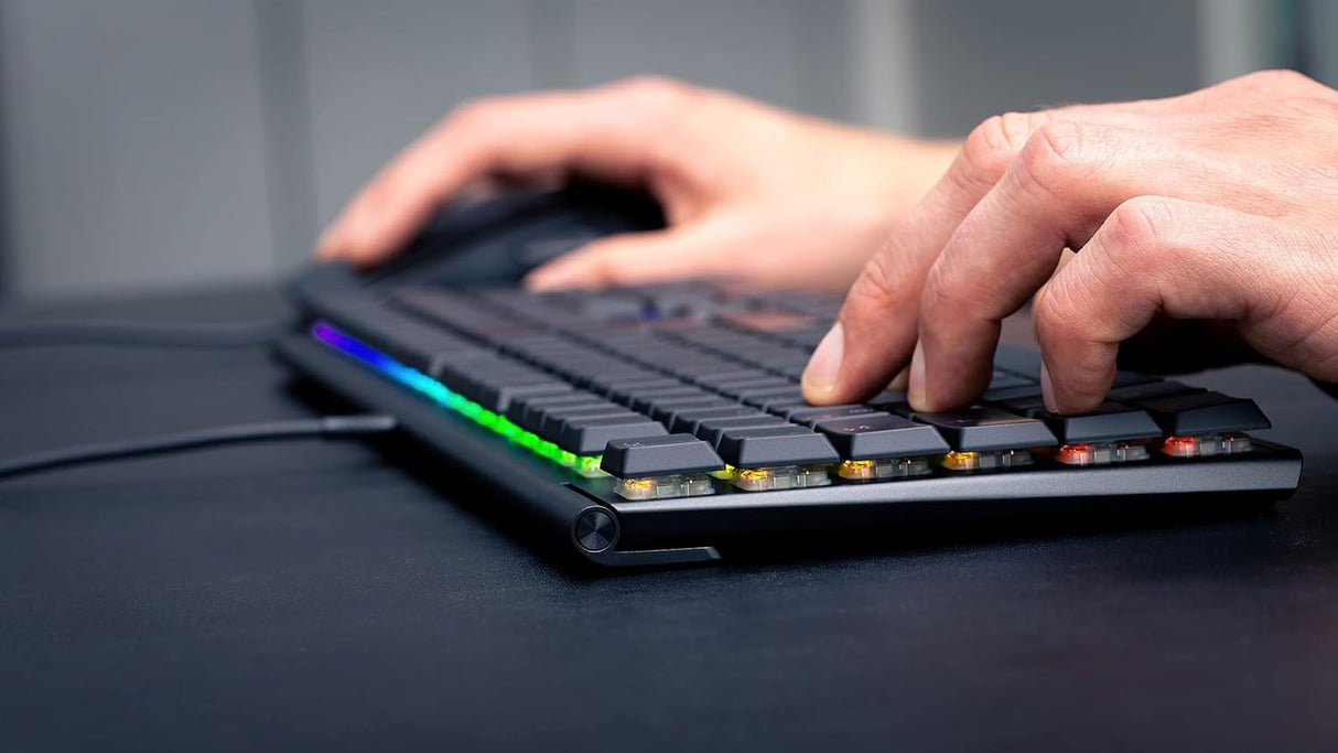 Cherry MX 10.0N RGB Mechanical Keyboard MX Low Profile Speed Switches, Aluminum Housing, Premium Keyboard for Gaming & Work (G8A-25010LVBUS-2)