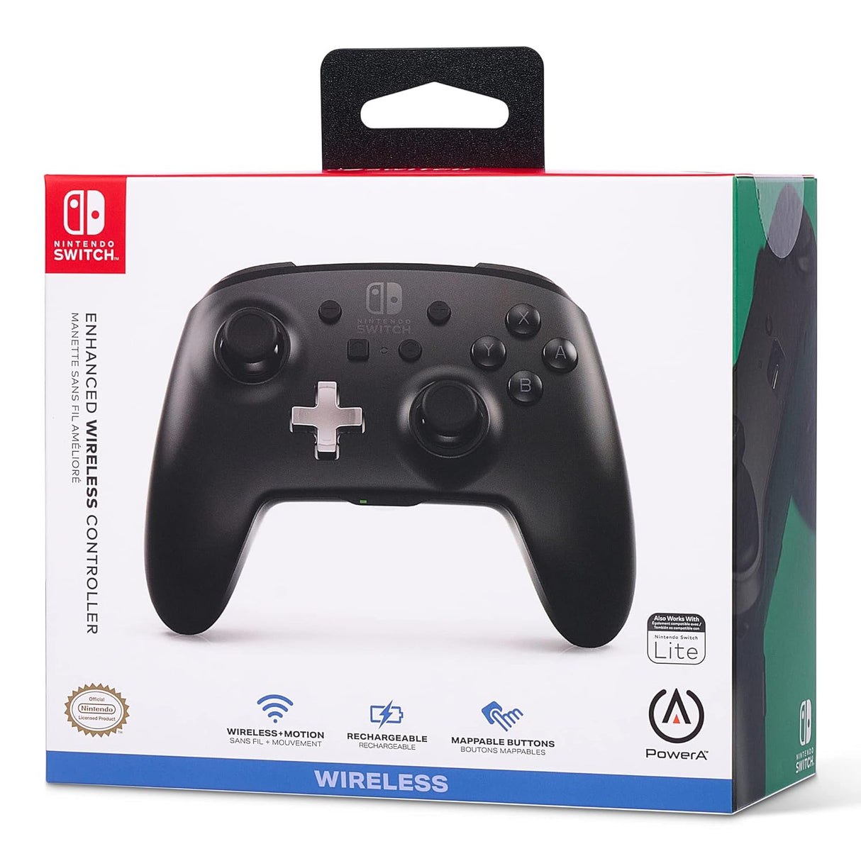 PowerA Nintendo Switch Rechargeable Enhanced Wireless Controller - Black (1509988)™