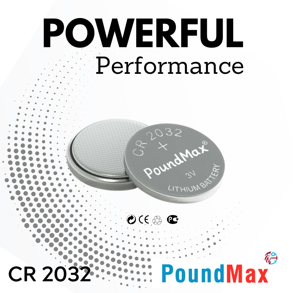 PoundMax CR2032 Batteries 3v Lithium Coin Cell Battery Combo Pack™