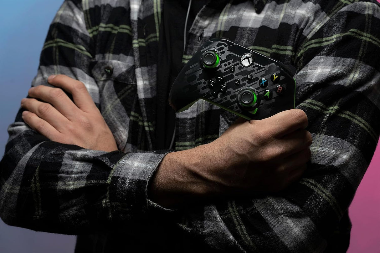 PDP Neon Wired Controller for Xbox X|S & Xbox One - Carbon & Green (049-012)™