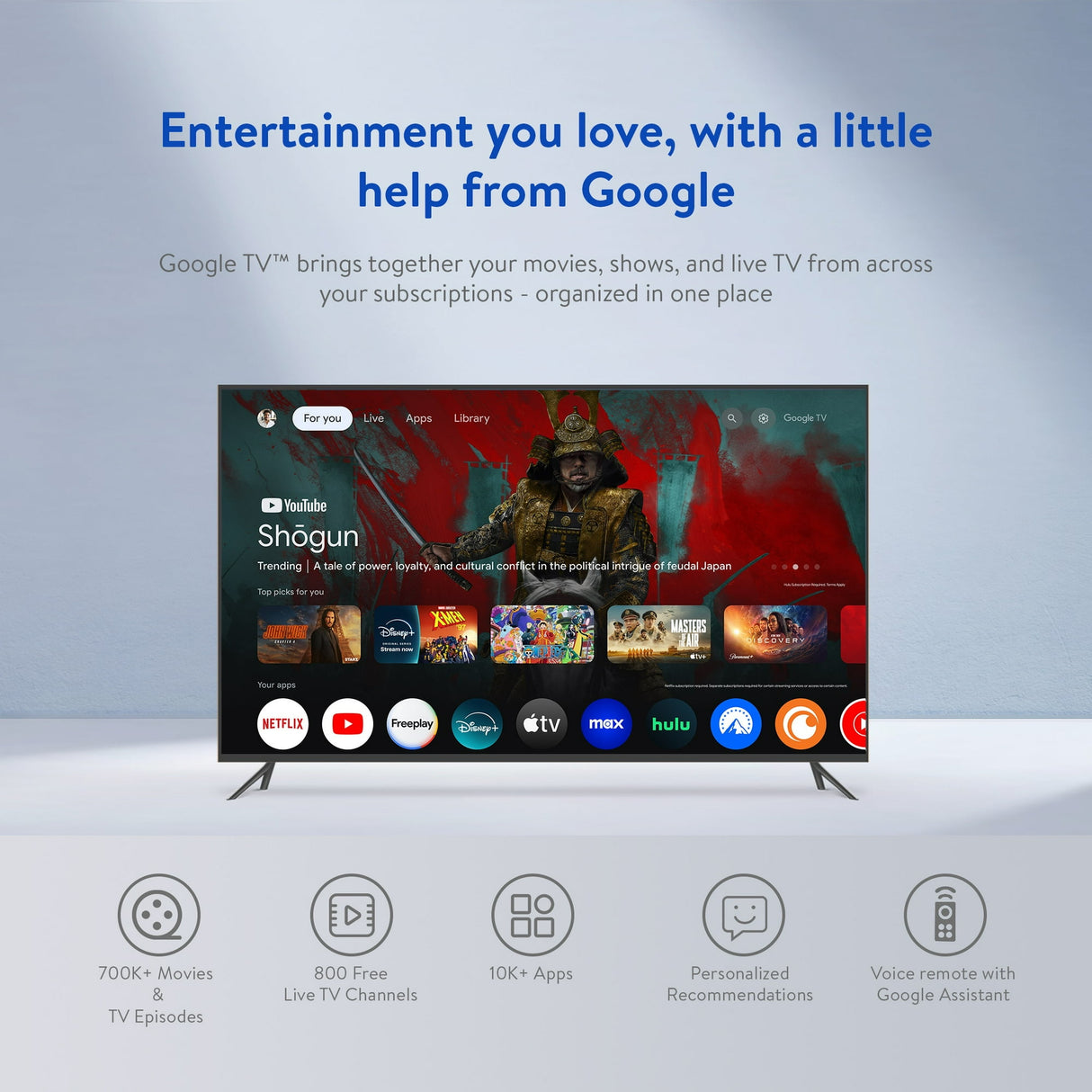 ONN Google TV 4K HD Streaming Box Voice Control Google Assistant (110125667)™