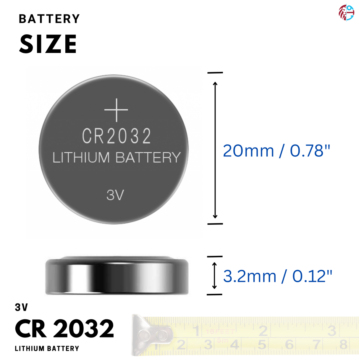 PoundMax CR2032 Batteries 3v Lithium Coin Cell Battery Combo Pack™