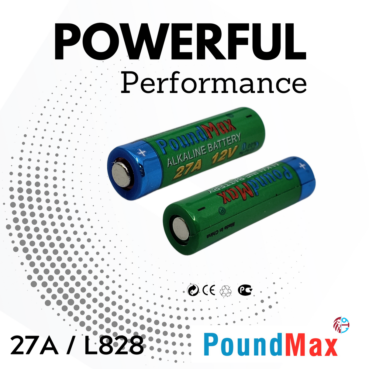 PoundMax 27A / L828 Batteries 12v Alkaline Battery Combo Pack