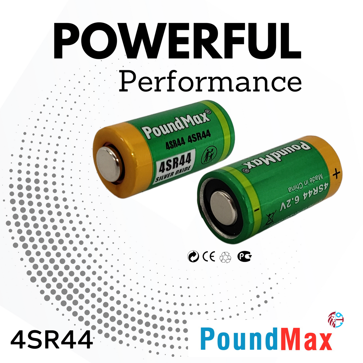 PoundMax 4SR44 Batteries 6.2v Silver Oxide Battery