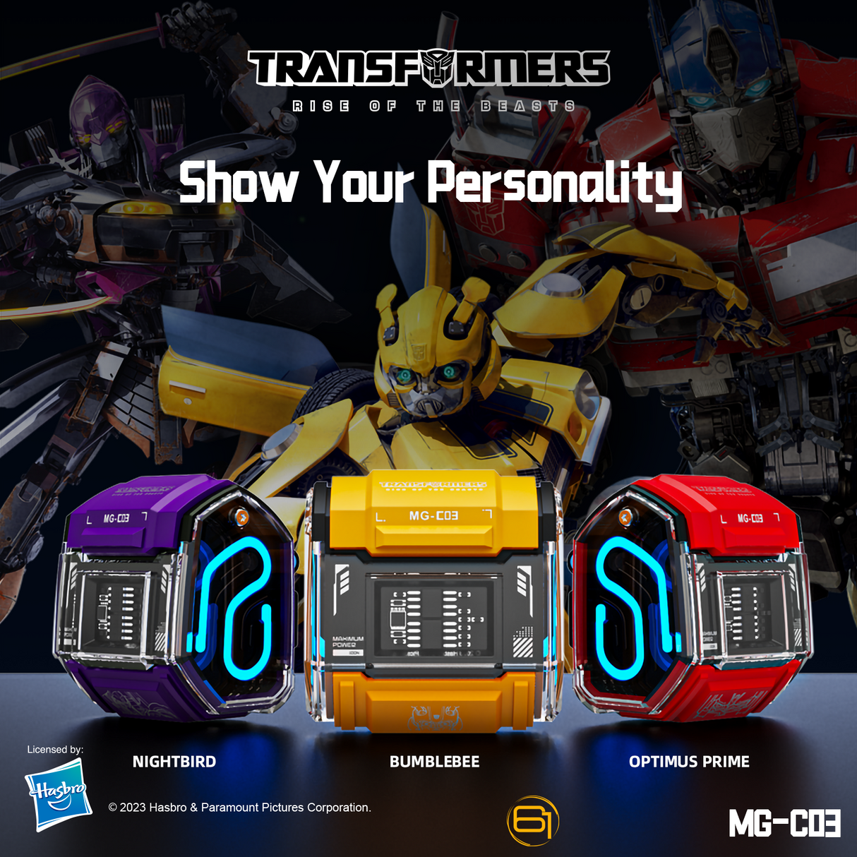 Transformers MG-C03 Bluetooth Wireless Earbuds – TWS, HiFi Sound, Low Latency Gaming & Music Dual Mode Headset, Noise Cancelling, Touch Control, Long Battery Life & Charging Case Red