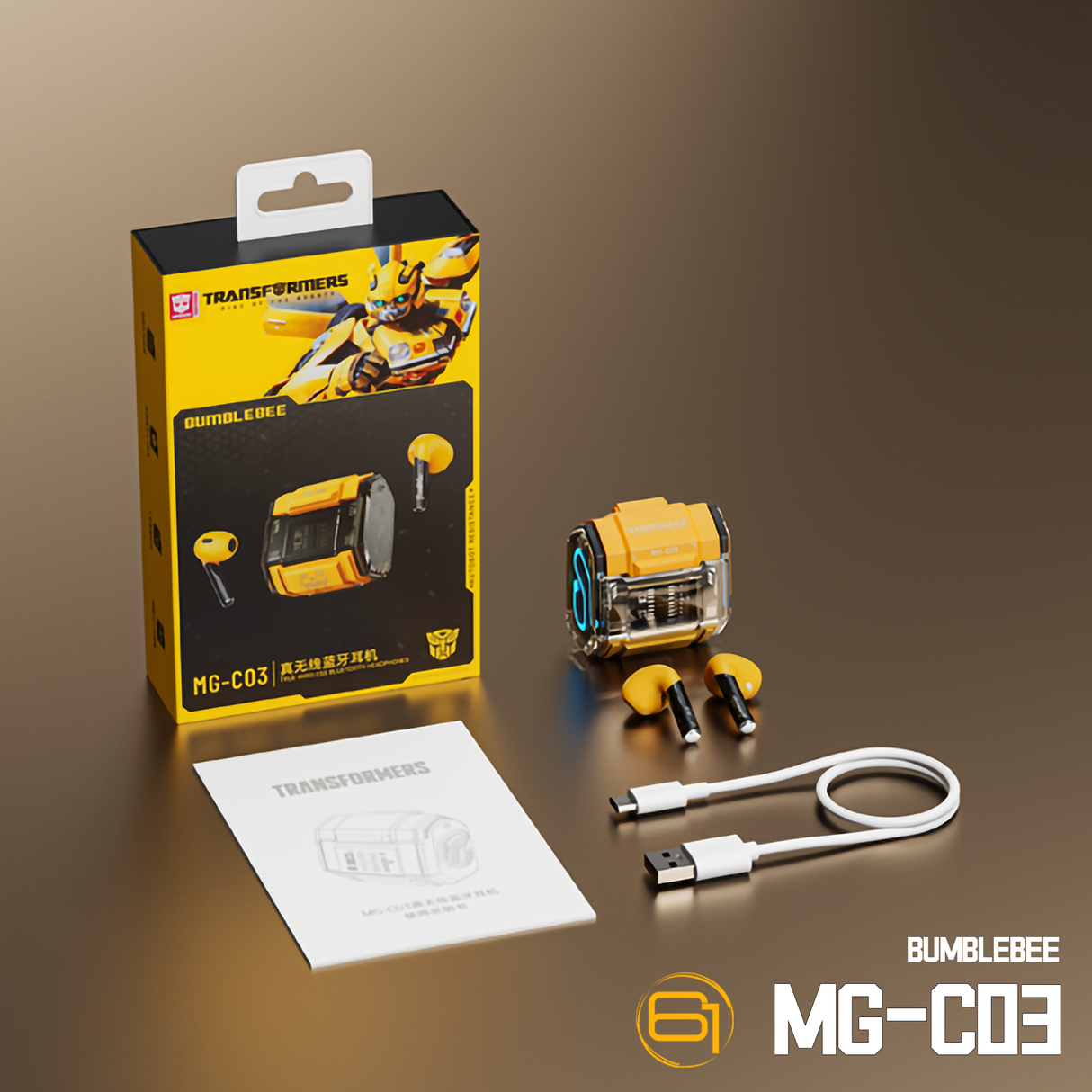 Transformers MG-C03 Bluetooth Wireless Earbuds – TWS, HiFi Sound, Low Latency Gaming & Music Dual Mode Headset, Noise Cancelling, Touch Control, Long Battery Life & Charging Case Red