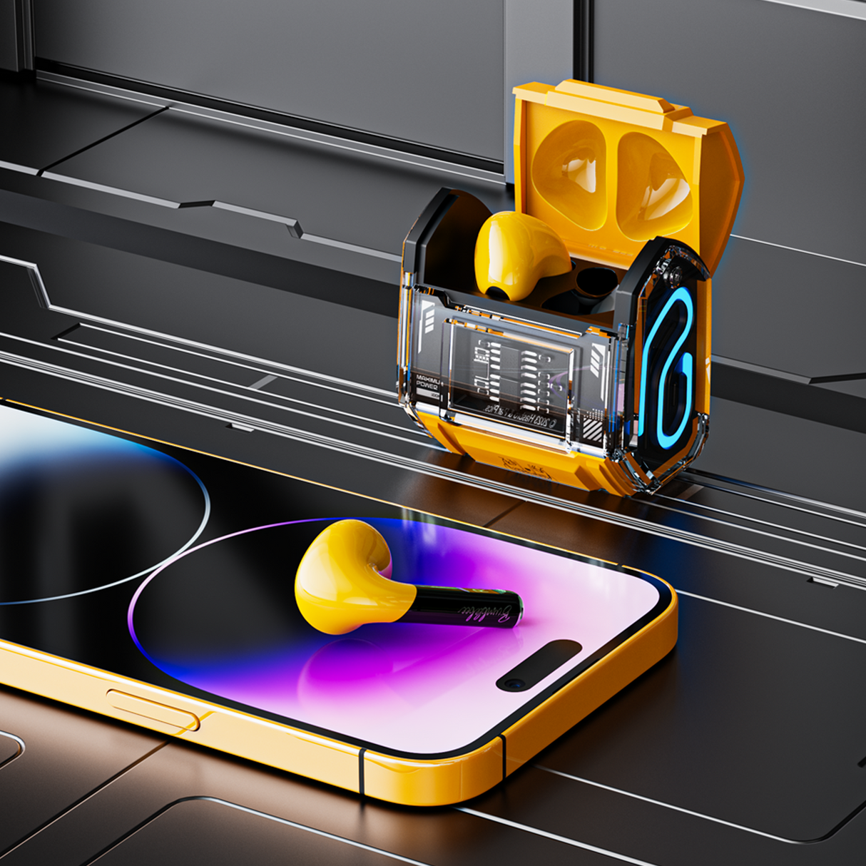 Transformers MG-C03 Bluetooth Wireless Earbuds – TWS, HiFi Sound, Low Latency Gaming & Music Dual Mode Headset, Noise Cancelling, Touch Control, Long Battery Life & Charging Case Red