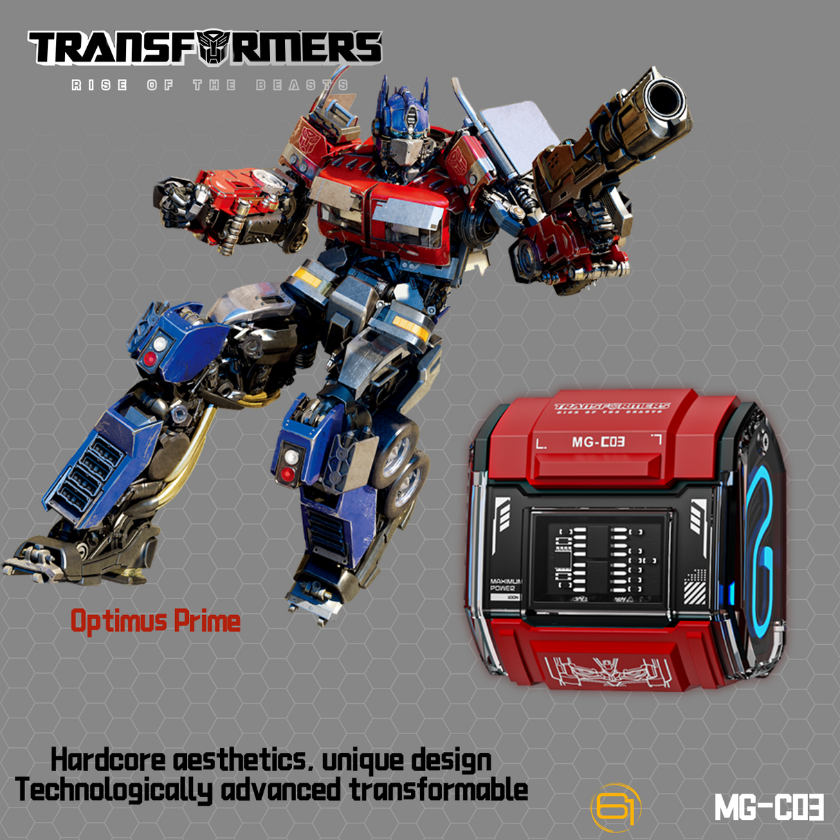 Transformers MG-C03 Bluetooth Wireless Earbuds – TWS, HiFi Sound, Low Latency Gaming & Music Dual Mode Headset, Noise Cancelling, Touch Control, Long Battery Life & Charging Case Red