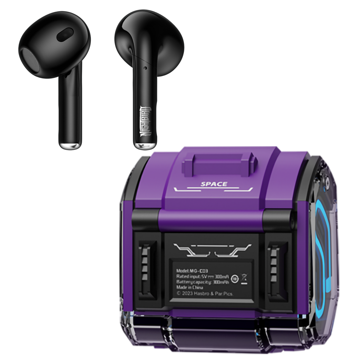 Transformers MG-C03 Bluetooth Wireless Earbuds – TWS, HiFi Sound, Low Latency Gaming & Music Dual Mode Headset, Noise Cancelling, Touch Control, Long Battery Life & Charging Case Red