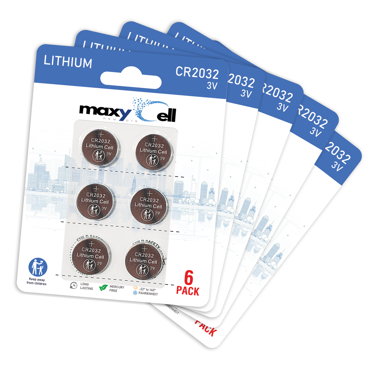 MaxyCell CR2032 Lithium Coin Cell Battery 3V - Long-Lasting, Reliable Power for Watches, Key Fobs, Fitness Trackers, Remotes & Compatible with AirTag - Leak-Proof Design