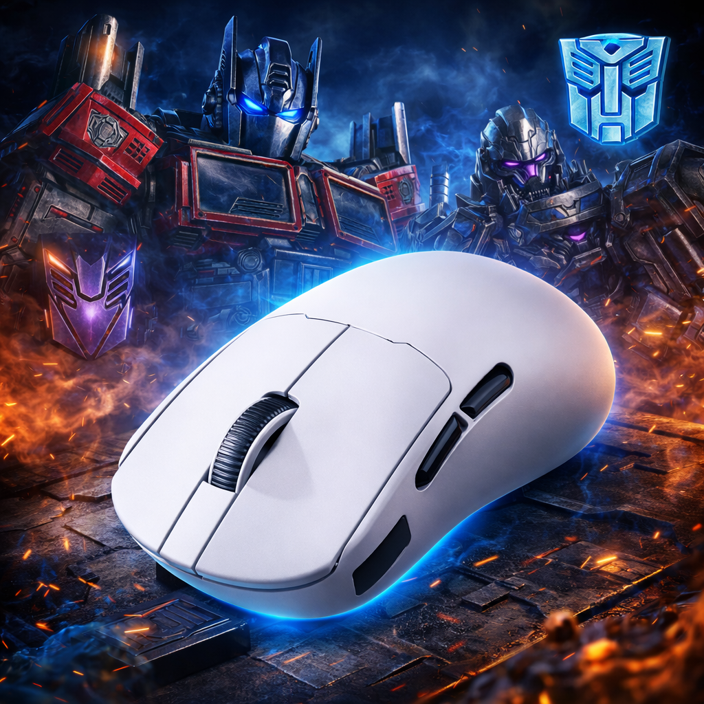 Transformers Autobots TF-GM04 Pro Wireless Esports Gaming Mouse, 53g Ultra-Light, Tri-Mode Bluetooth/2.4GHz/Wired - 24000 DPI RGB 6 Buttons