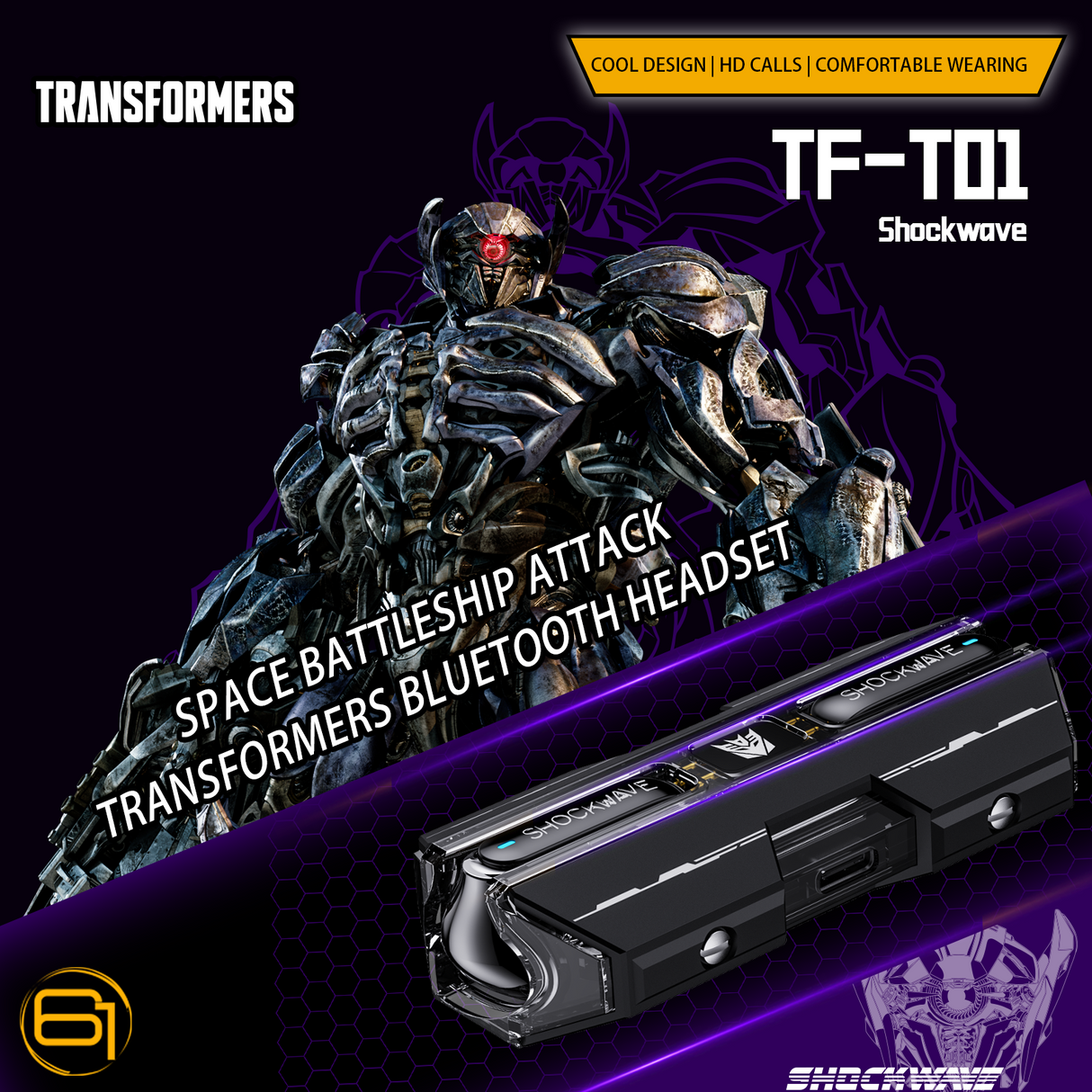 Transformers TF-T01 True Wireless Earbuds Wireless Bluetooth 5.4 Ear Buds Deep Bass Sound Earbud with Smart Noise Cancelling Mic IPX5 Waterproof in Ear Earphones for Android iOS Blue