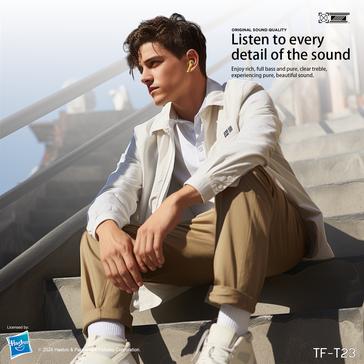 Transformers TF-T23 Wireless Bluetooth Earbuds - Premium Zinc Alloy Case RGB Breathing Lights, Gaming Mode, 13mm Loudspeaker, Deep Bass Sound, Long Battery Life, Type-C Fast Charge