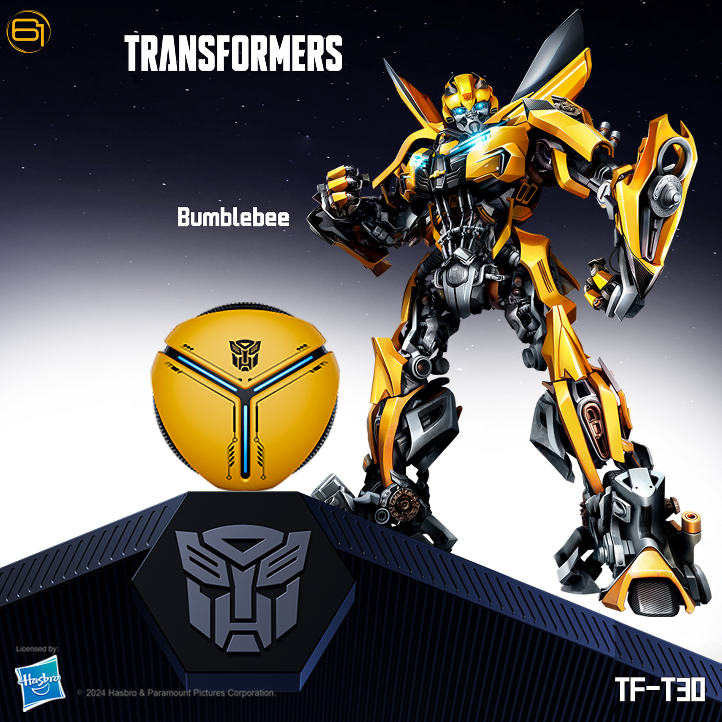 Transformers TF-T30 Bluetooth TWS Wireless Earbuds with Energy Core Design Passive Noise Cancelling Semi-in-Ear Cool HiFi HD Calling Music Game Modes Low Latency Sports Earphones
