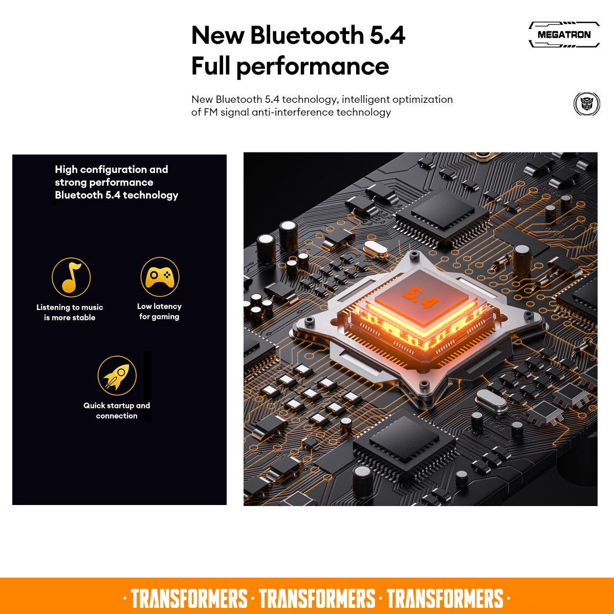 Transformers TF-T31 Bluetooth TWS Wireless Earbuds with Mechanical Shell Design Passive Noise Cancelling In-Ear Cool HiFi HD Calling Music Game Modes Low Latency Sports Earphones