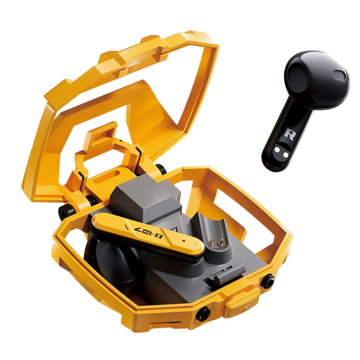 Transformers TF-T32 Wireless Bluetooth Earbuds - Zinc Alloy Case, Low-Latency Gaming & Music Modes, 13mm Loudspeaker, USB-C Fast Charging, Deep Bass Sound Long Battery 24H Playtime