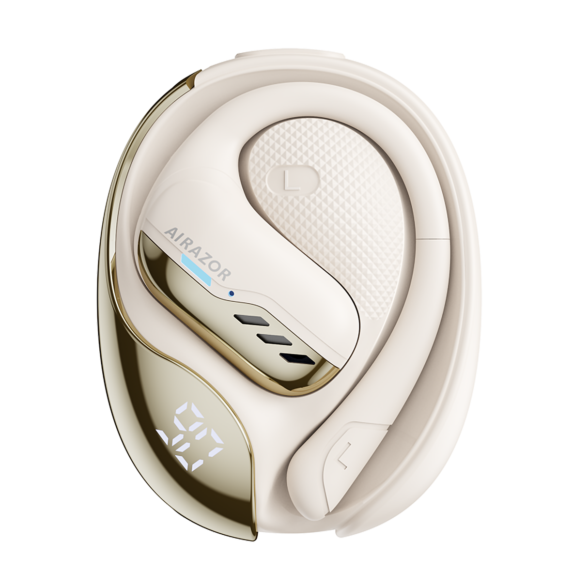 Transformers TF-T55 Open-Back Bluetooth Wireless Earbuds, Sleek Wing-Like Design Passive Noise Cancelling In-Ear Cool HiFi Calling Dual Modes Sports Earphones LED Display