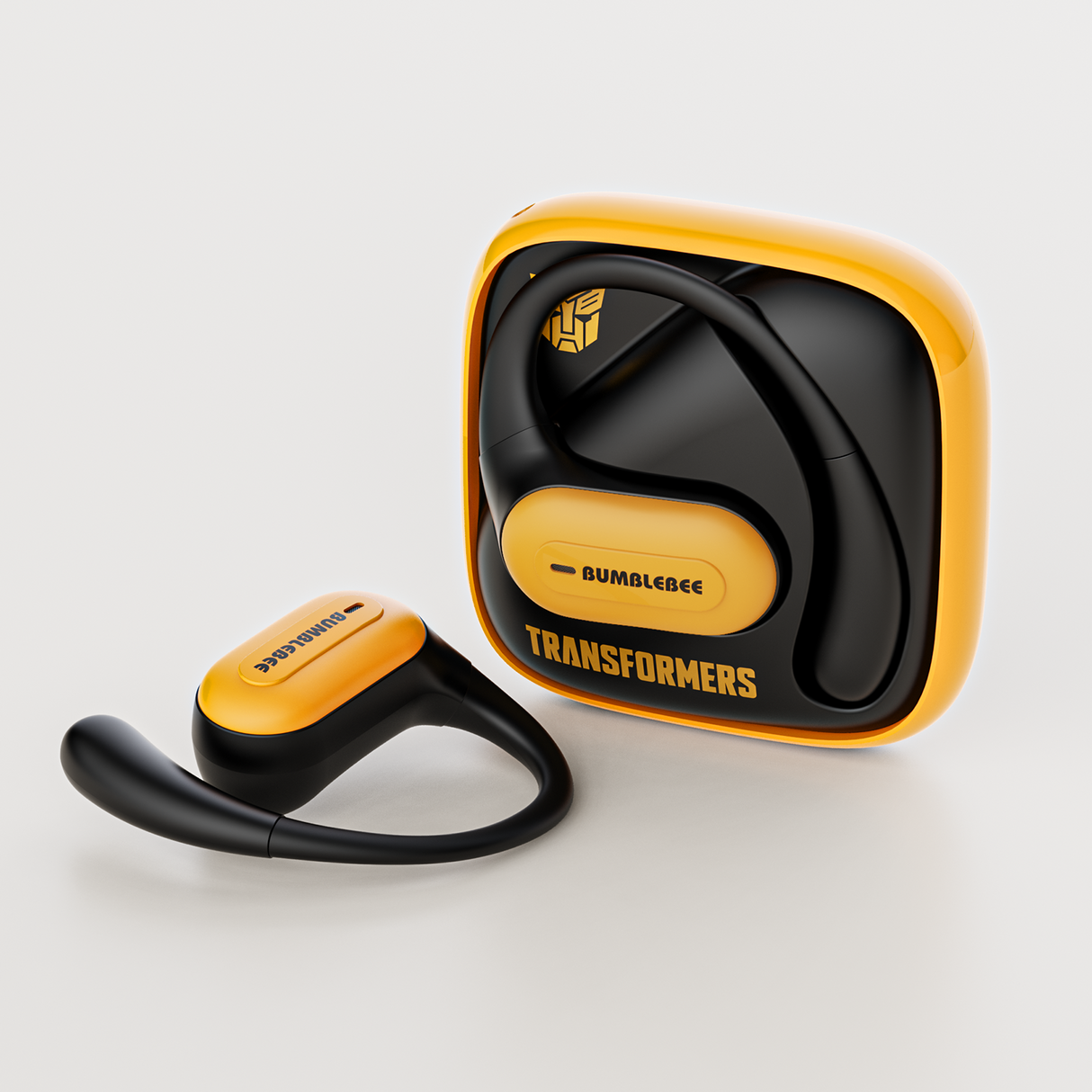 Transformers TF-T59 Ear-Hook True Wireless Bluetooth Earbuds with Mic, Low Latency Game/Music Modes, 13mm Drivers, Secure Fit Sport Headphones, IPX5 Waterproof Deep Bass Sound