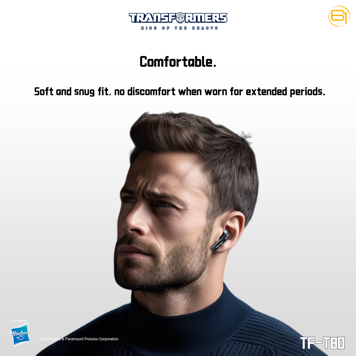 Transformers TF-T80 Bluetooth True Wireless Earbuds with Noise Cancelling In-Ear Cool HiFi HD Calling Dual Modes Sports Music Game Long Endurance Earphones