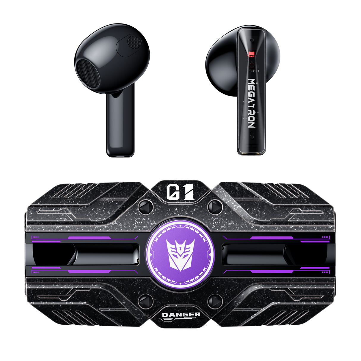 Transformers TF-T80 Bluetooth True Wireless Earbuds with Noise Cancelling In-Ear Cool HiFi HD Calling Dual Modes Sports Music Game Long Endurance Earphones