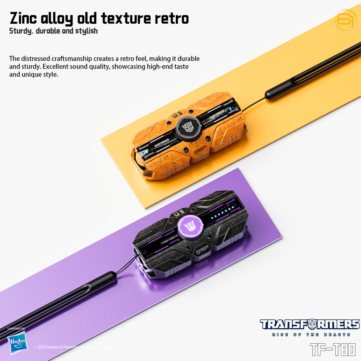 Transformers TF-T80 Bluetooth True Wireless Earbuds with Noise Cancelling In-Ear Cool HiFi HD Calling Dual Modes Sports Music Game Long Endurance Earphones