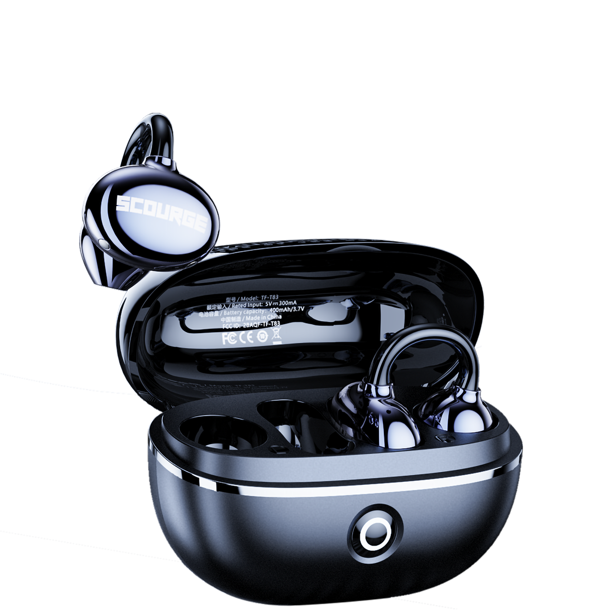 Transformers TF-T83 Clip-on Bluetooth 5.4 Wireless Earbuds, with Microphone for HD Voice Calls In-Ear Cool HiFi Calling Dual Modes Sports IPX5 Waterproof Long Endurance Earphones