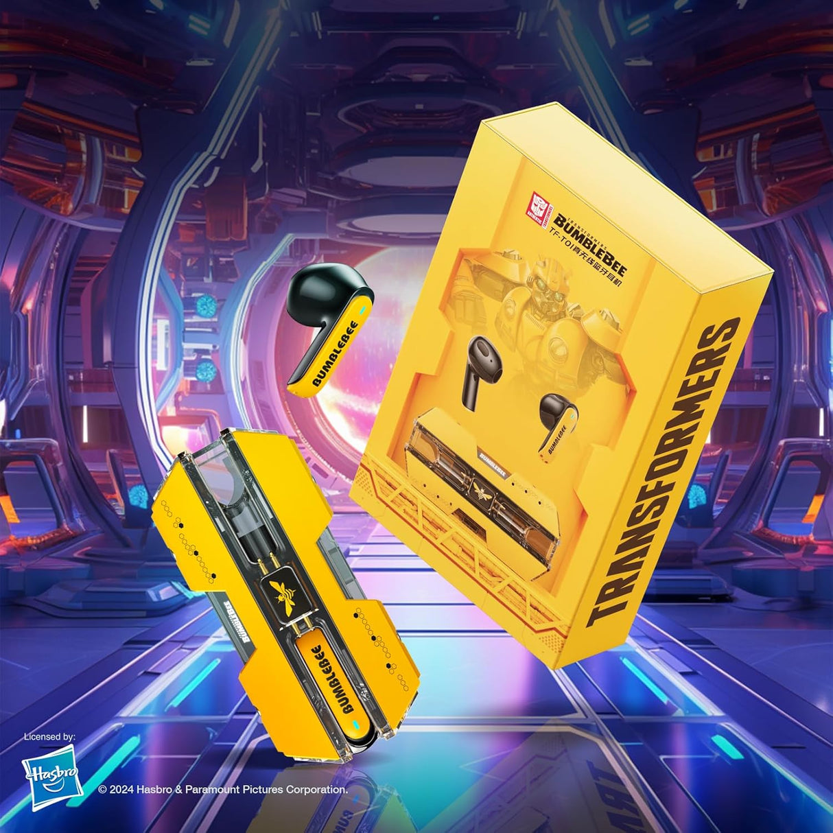 Transformers TF-T01 True Wireless Earbuds Wireless Bluetooth 5.4 Ear Buds Deep Bass Sound Earbud with Smart Noise Cancelling Mic IPX5 Waterproof in Ear Earphones for Android iOS Blue