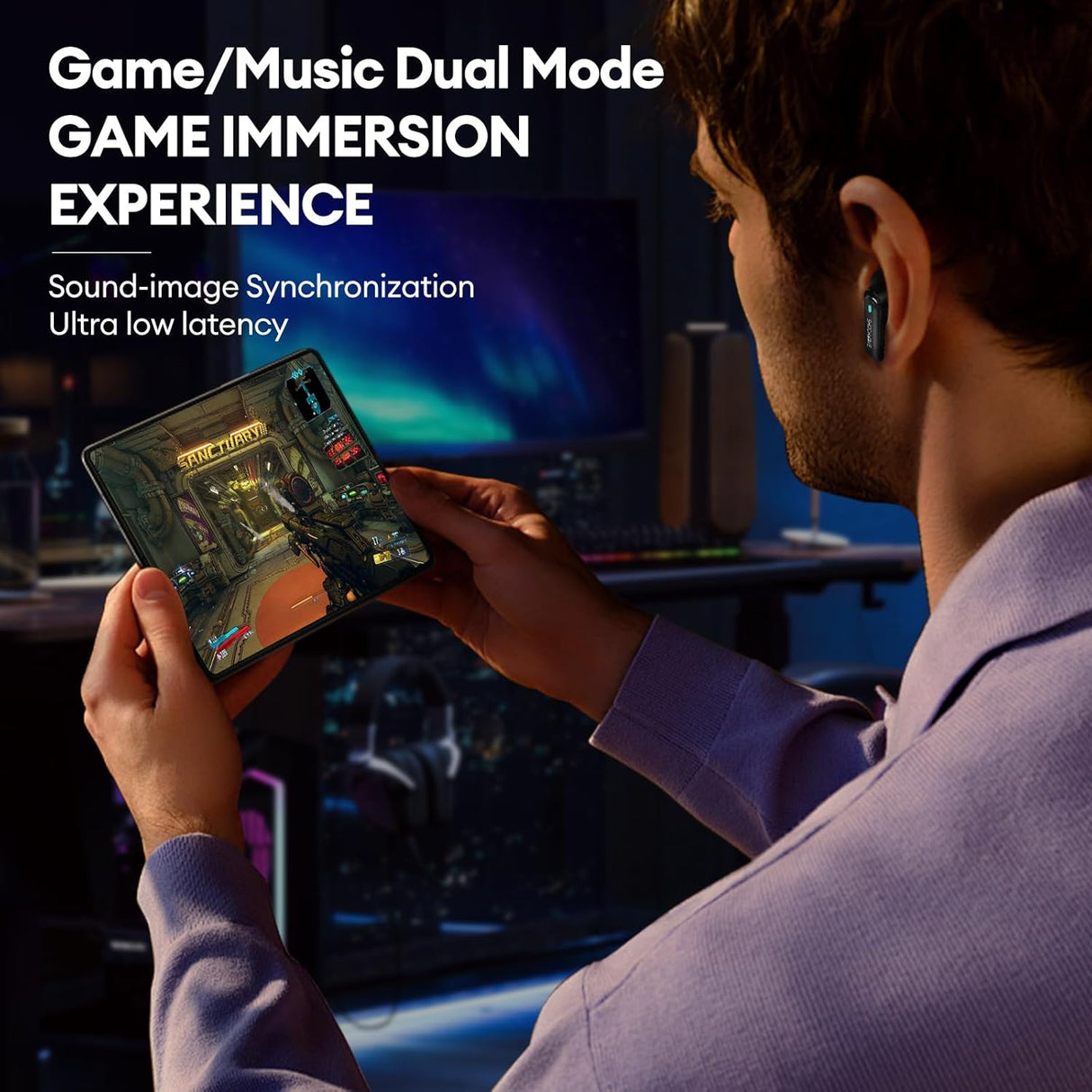 Transformers TF-T01 True Wireless Earbuds Wireless Bluetooth 5.4 Ear Buds Deep Bass Sound Earbud with Smart Noise Cancelling Mic IPX5 Waterproof in Ear Earphones for Android iOS Blue