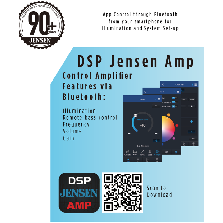 Jensen XDA91RB Class D Mono 1,200 Watts of Total Dynamic Power Amplifier™