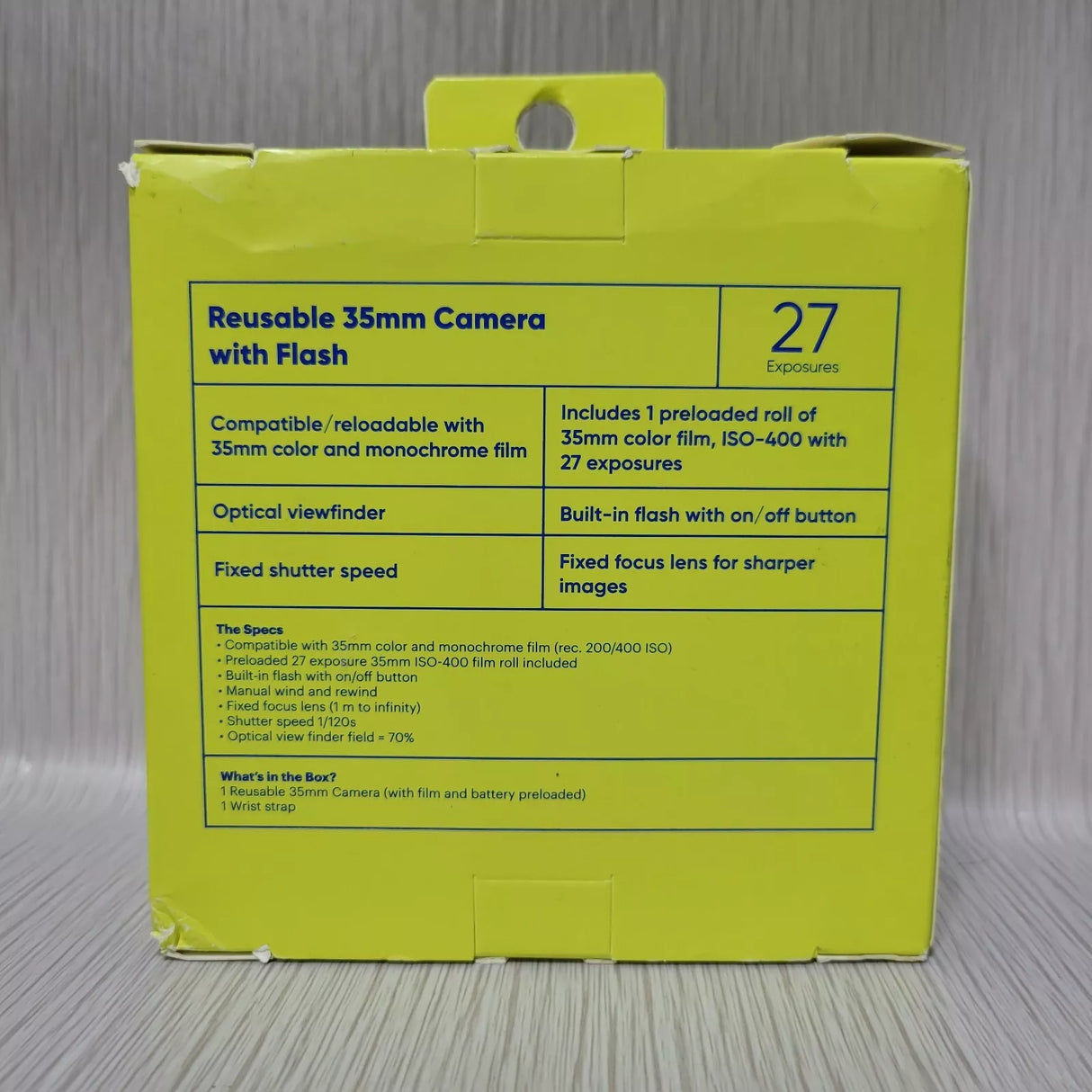 Onn Focus Reusable 35mm Camera with Flash + Film + Battery Included - Black™