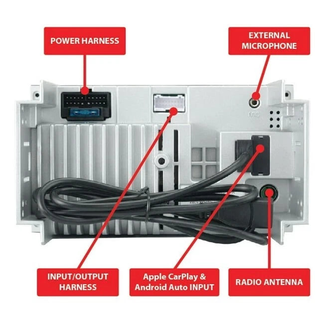 Dual Electronics XDCPA10BT 7 inch Double DIN Car Stereo Apple CarPlay & Android Auto™