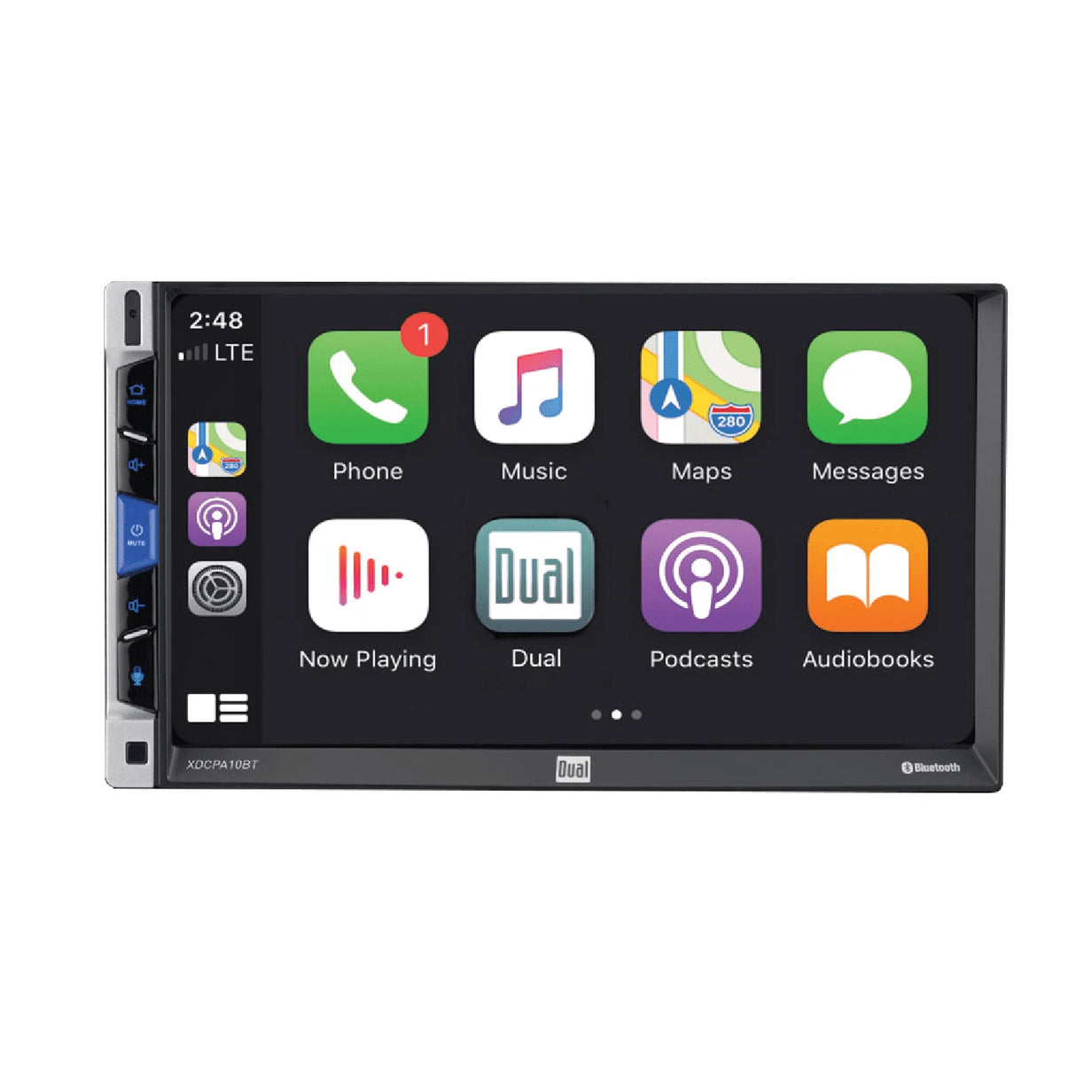 Dual Electronics XDCPA10BT 7 inch Double DIN Car Stereo Apple CarPlay & Android Auto™