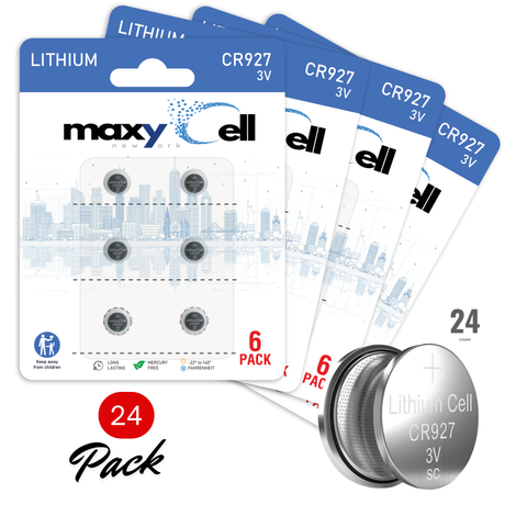 MaxyCell CR927 Lithium Coin Cell Battery 3V Long-Lasting Reliable Power for Watches, Key Fobs, Calculators, Thermometer - Leak-Proof Design, Long Shelf Life DL927 CX927 ECR927 GR927 BR927