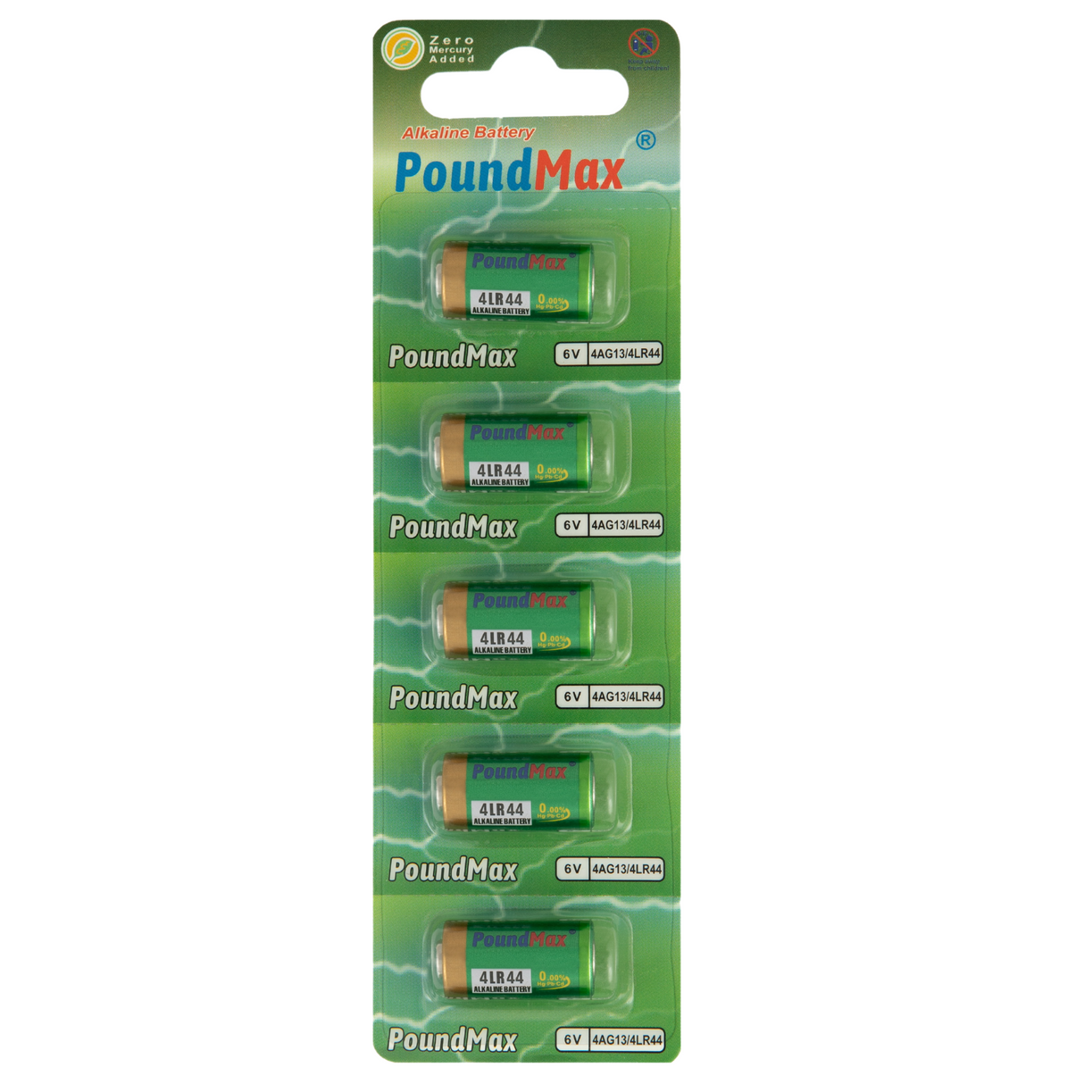 PoundMax 4LR44 / 4AG13 Batteries 6v Alkaline Battery Combo Pack
