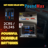 PoundMax 2CR5 / DL245 Batteries 6v Photo Lithium Battery