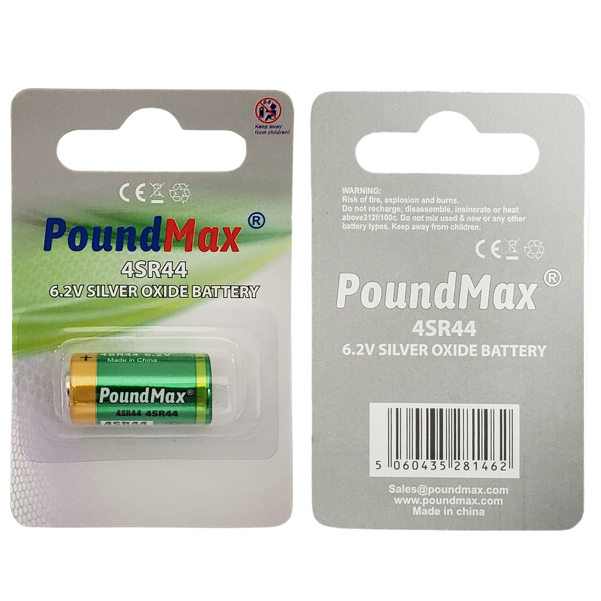 PoundMax 4SR44 Batteries 6.2v Silver Oxide Battery