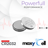 MaxyCell CR2032 Lithium Coin Cell Battery 3V - Long-Lasting, Reliable Power for Watches, Key Fobs, Fitness Trackers, Remotes & Compatible with AirTag - Leak-Proof Design