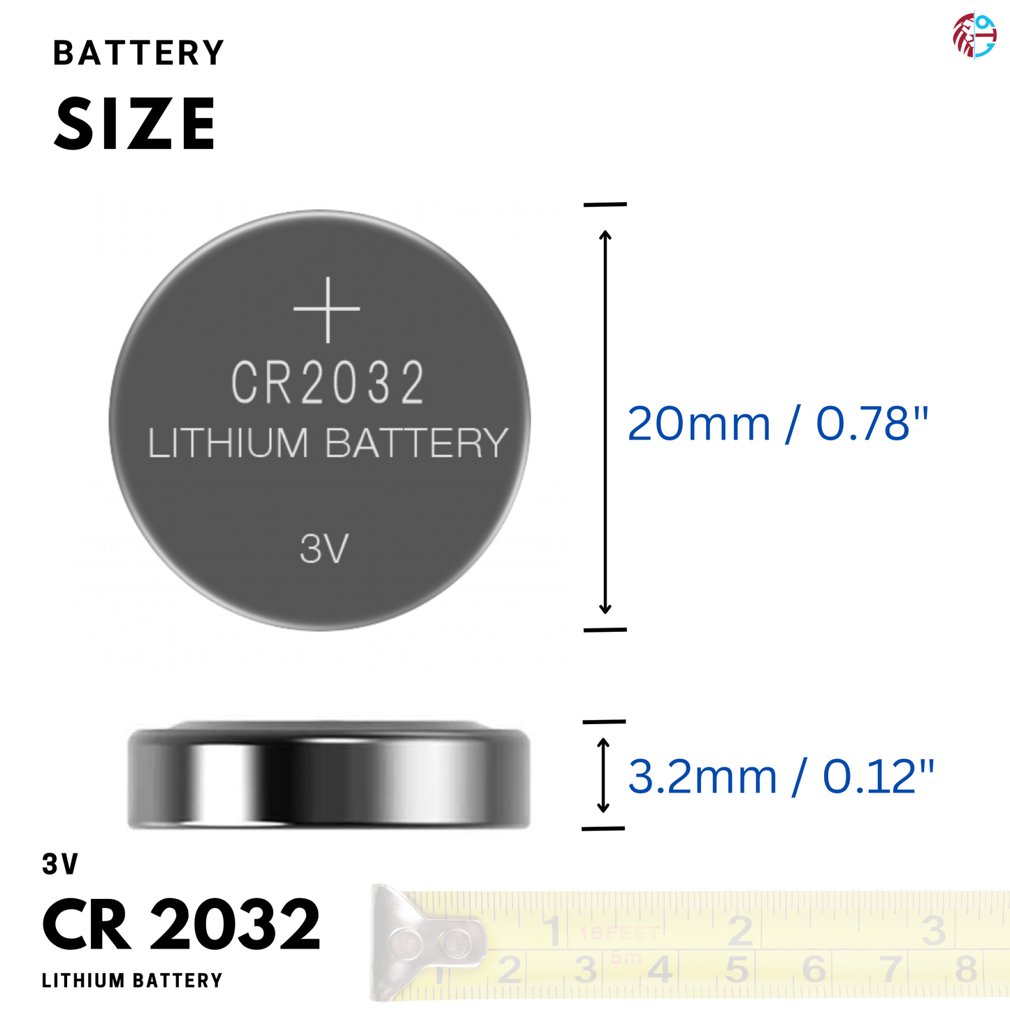 PoundMax CR2032 Batteries 3v Lithium Coin Cell Battery Combo Pack™