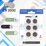 MaxyCell CR2032 Lithium Coin Cell Battery 3V - Long-Lasting, Reliable Power for Watches, Key Fobs, Fitness Trackers, Remotes & Compatible with AirTag - Leak-Proof Design