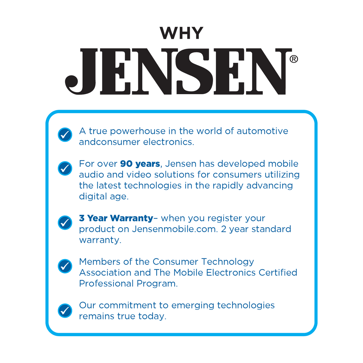 Jensen XDA94RB 1000 Watts Class D 4 Channel Bridgeable Amplifier x 4 RMS™
