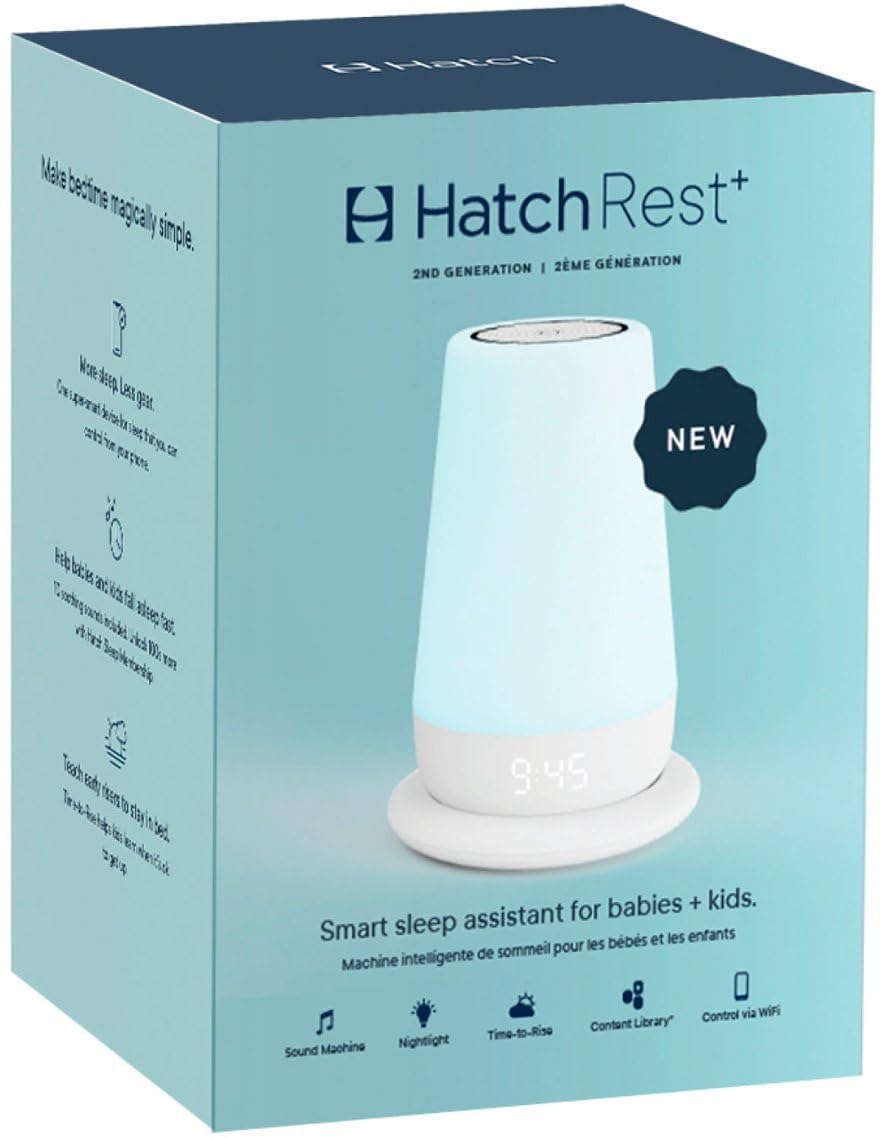Hatch Rest+ Baby & Kids Sound Machine | 2nd Gen | Child’s Night Light, Alarm Clock, Toddler Sleep Trainer (HBRESTPLUS2)™