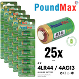 PoundMax 4LR44 / 4AG13 Batteries 6v Alkaline Battery Combo Pack