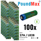 PoundMax 27A / L828 Batteries 12v Alkaline Battery Combo Pack