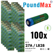 PoundMax 27A / L828 Batteries 12v Alkaline Battery Combo Pack