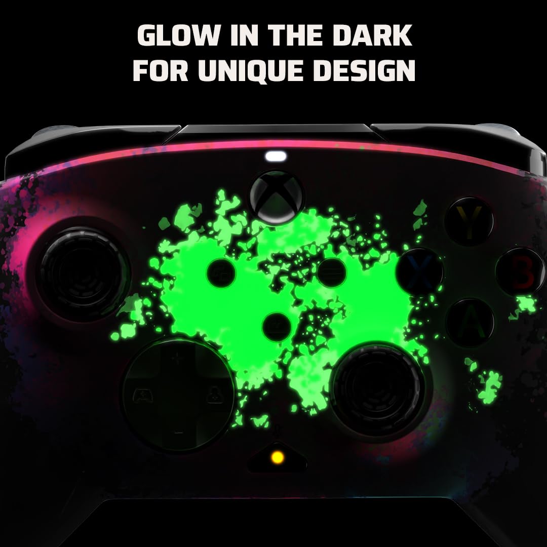 PDP Rematch GLOW WIRED Controller for Xbox Series X|S & One - Space Dust™
